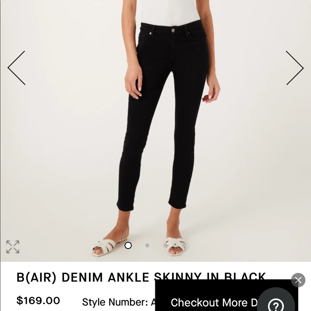 Brand new with tags! 7 for all Mankind black skinny jeans